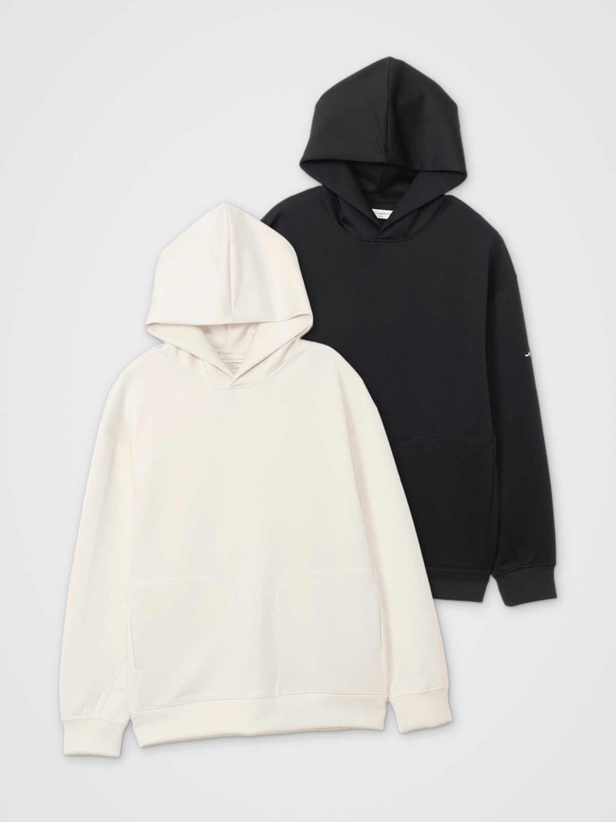 ダンボールニットプルパーカー カラー展開(BLACK・BEIGE)