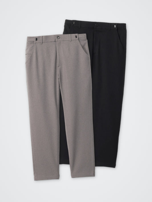 メランジツイルテーパードパンツ カラー展開(BLACK・GRAY)
