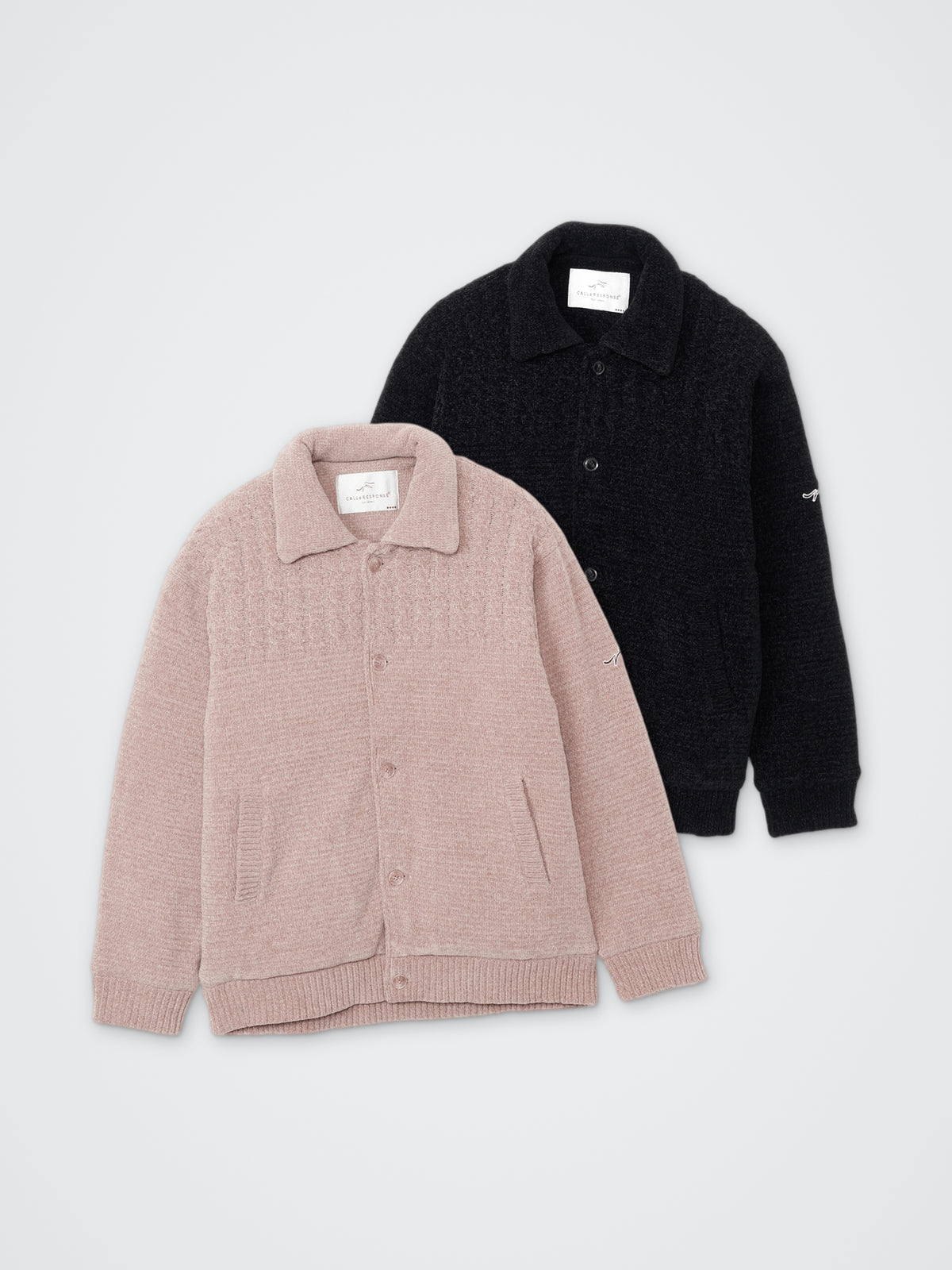 SAISENTAKU/7ゲージ中綿ニットジャケット カラー展開(BLACK・MOCHA)
