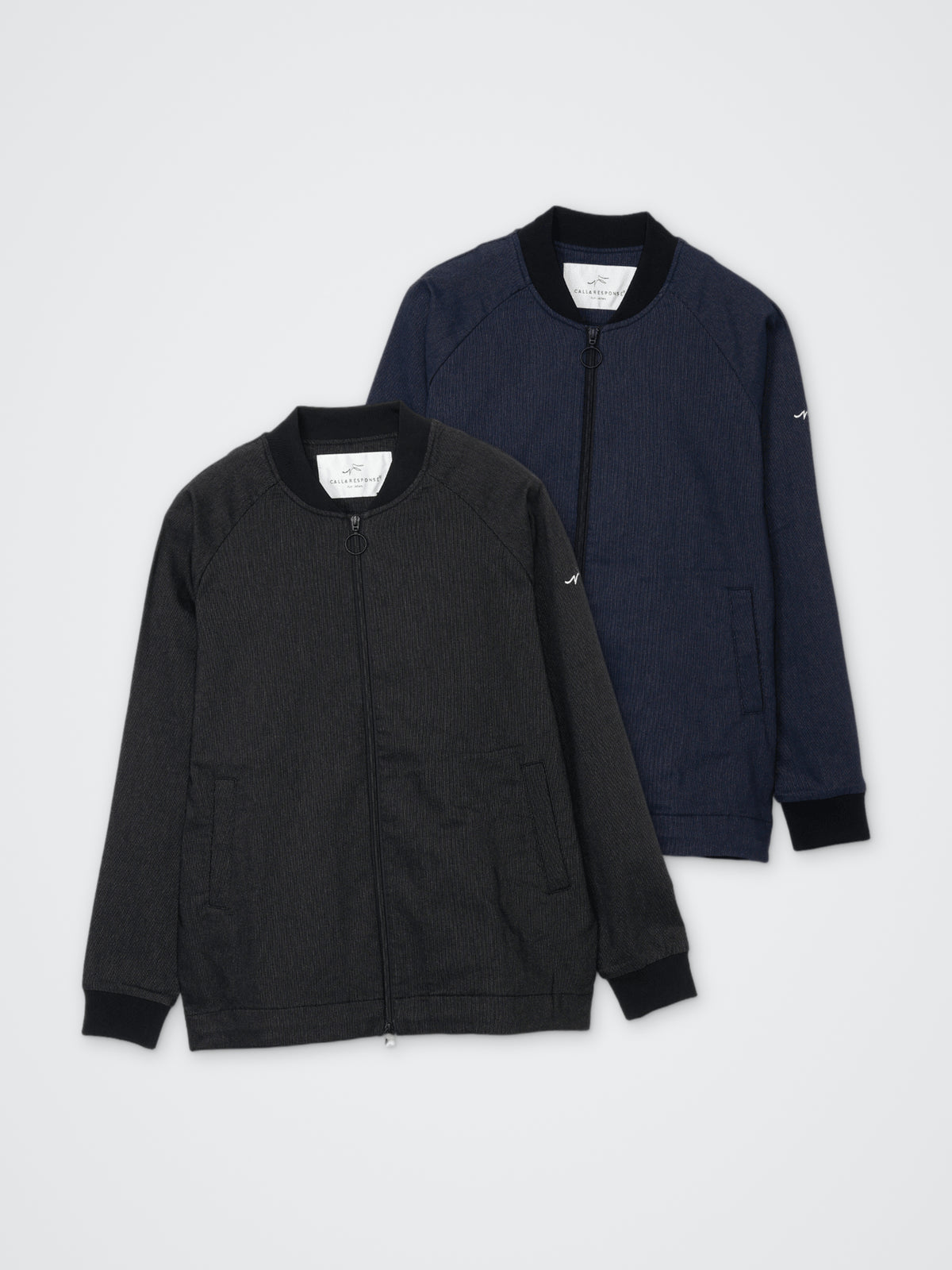 ストレッチデニム裏起毛MA-1ブルゾン カラー展開(INDIGO・BLACK)