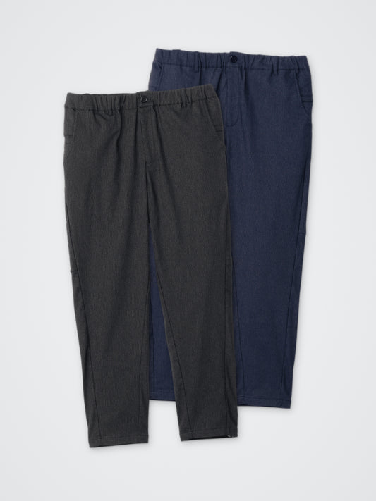 ストレッチデニム裏起毛ジョガーパンツ カラー展開(INDIGO・BLACK)