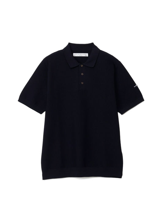 鹿子編み半袖ニットポロ