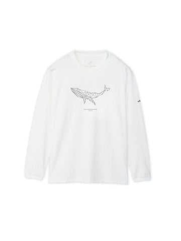 プリント長袖Tシャツ(ジオメトリック/クジラ)