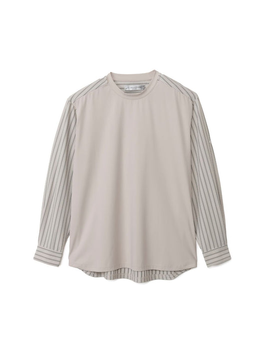 ハイストレッチ長袖プルオーバー(バックストライプ)