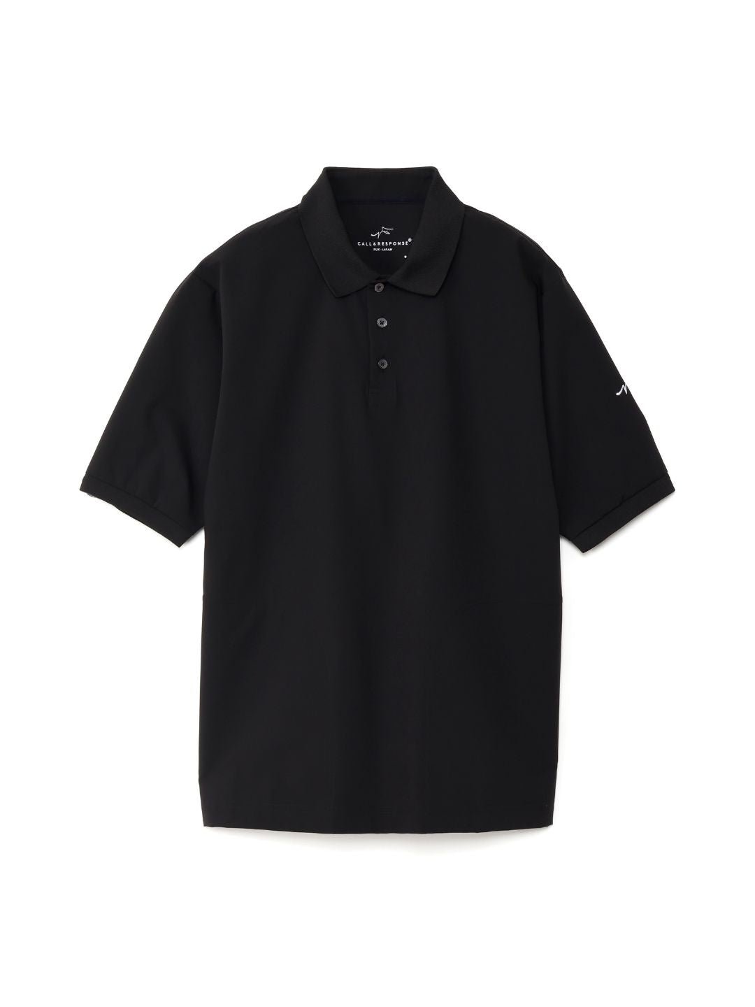 30代メンズ 汗染み対策 NOBIRU360°PREMIUM 半袖ポロシャツ 高密度生地 ブラック ¥15,400