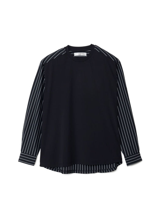 ハイストレッチ長袖プルオーバー(バックストライプ)
