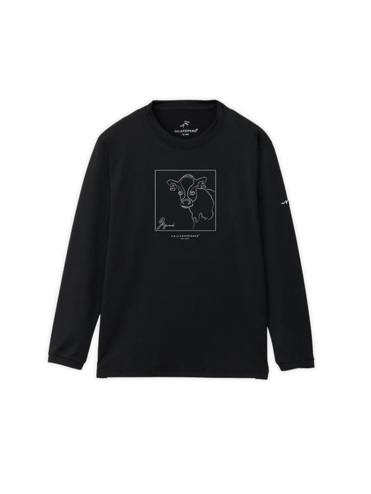 プリント長袖Tシャツ(アート/ウシ)