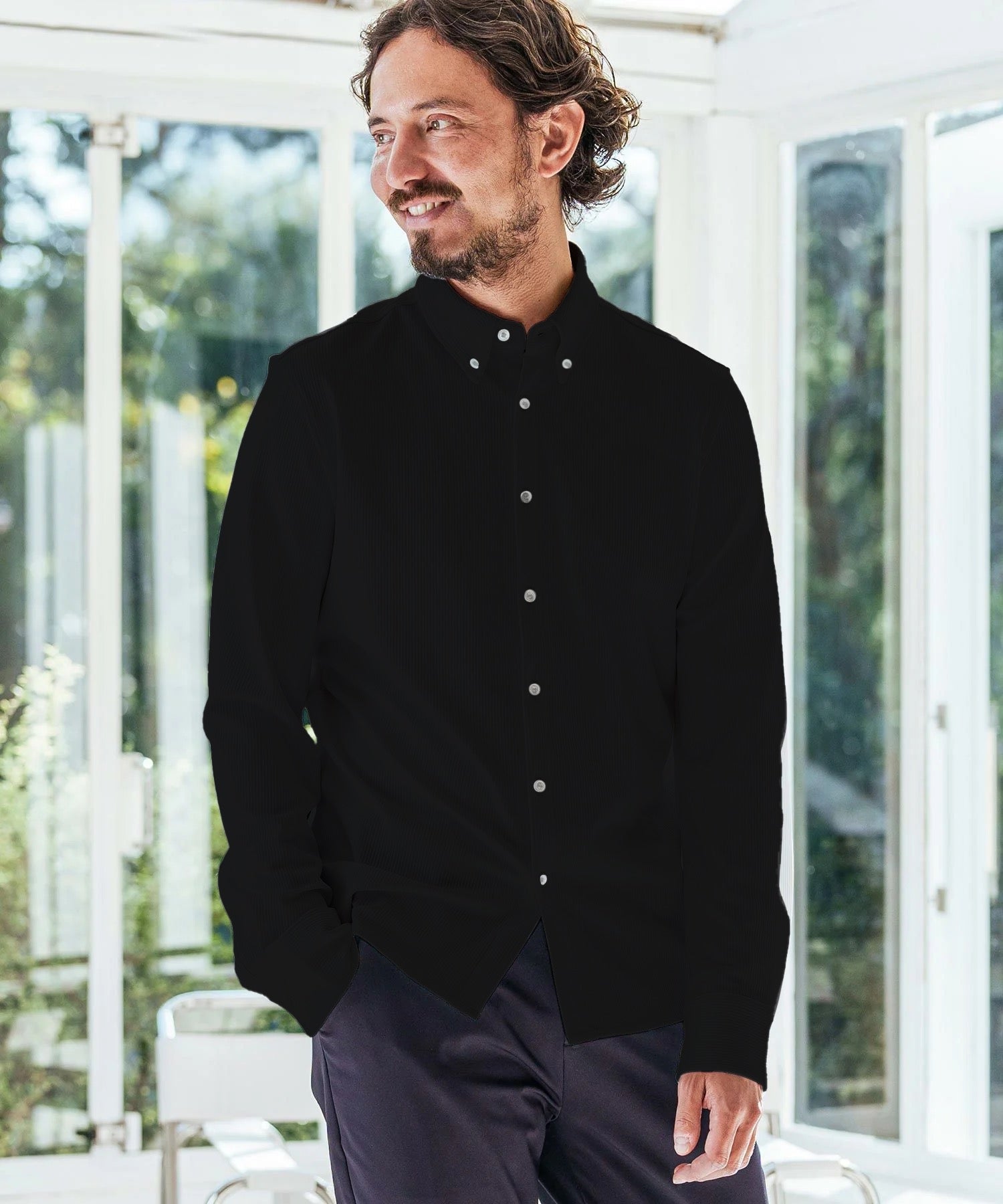 トビキリ/ボタンダウン長袖シャツ