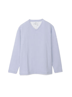 メランジVネック長袖Tシャツ