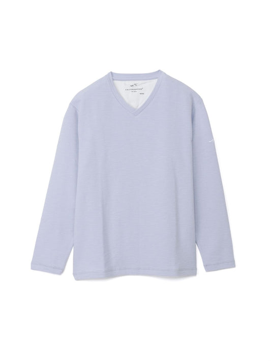 メランジVネック長袖Tシャツ