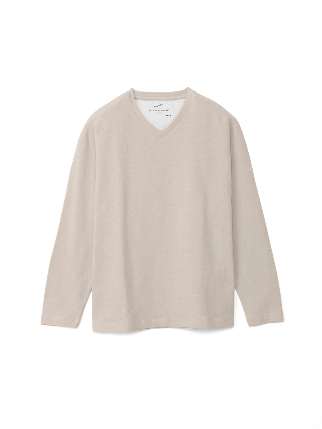 メランジVネック長袖Tシャツ