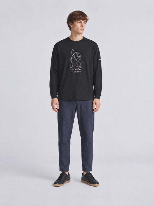プリント長袖Tシャツ(フレンチブル)