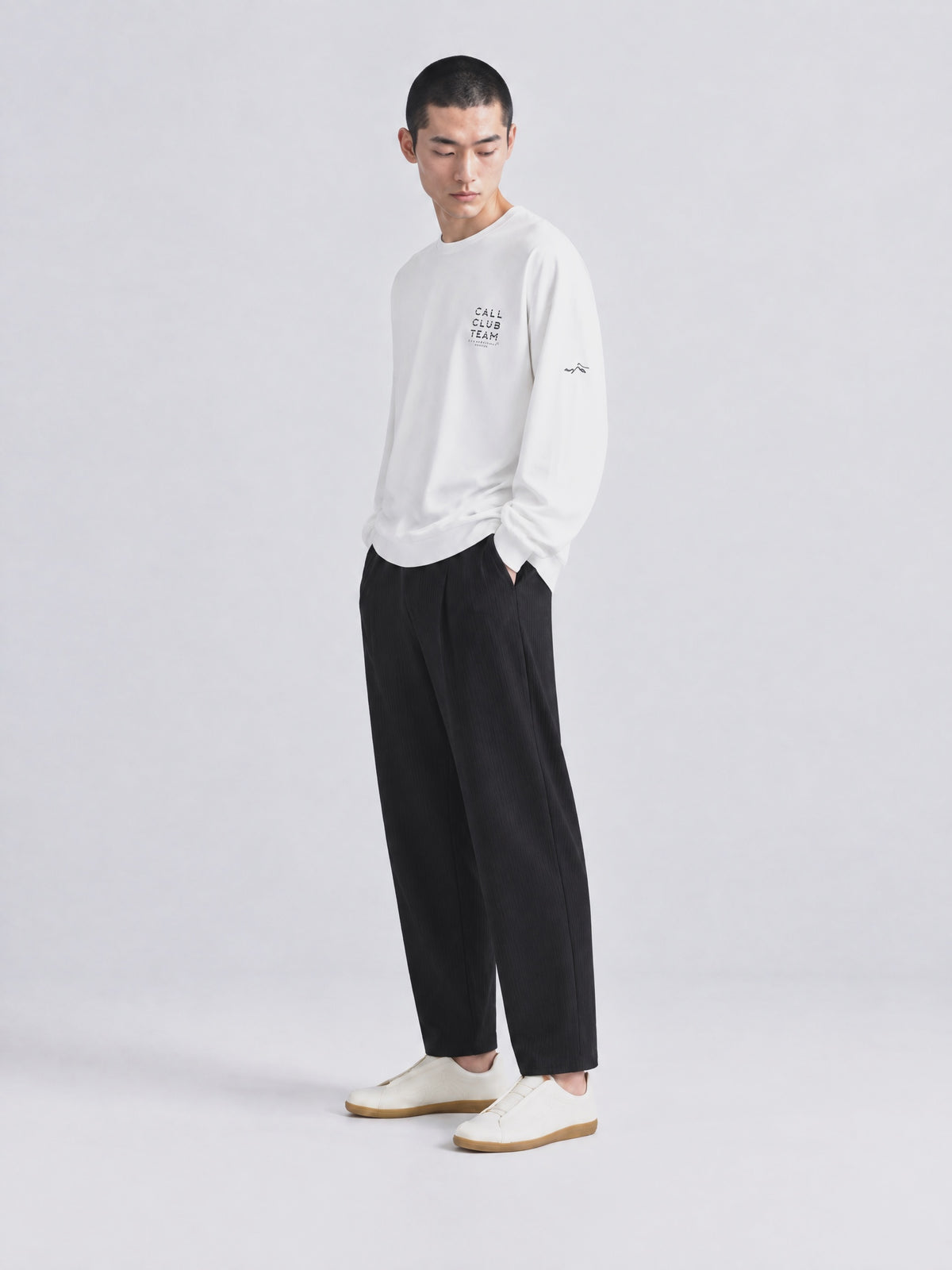 TOBIKIRI STRIPE/タックパンツ