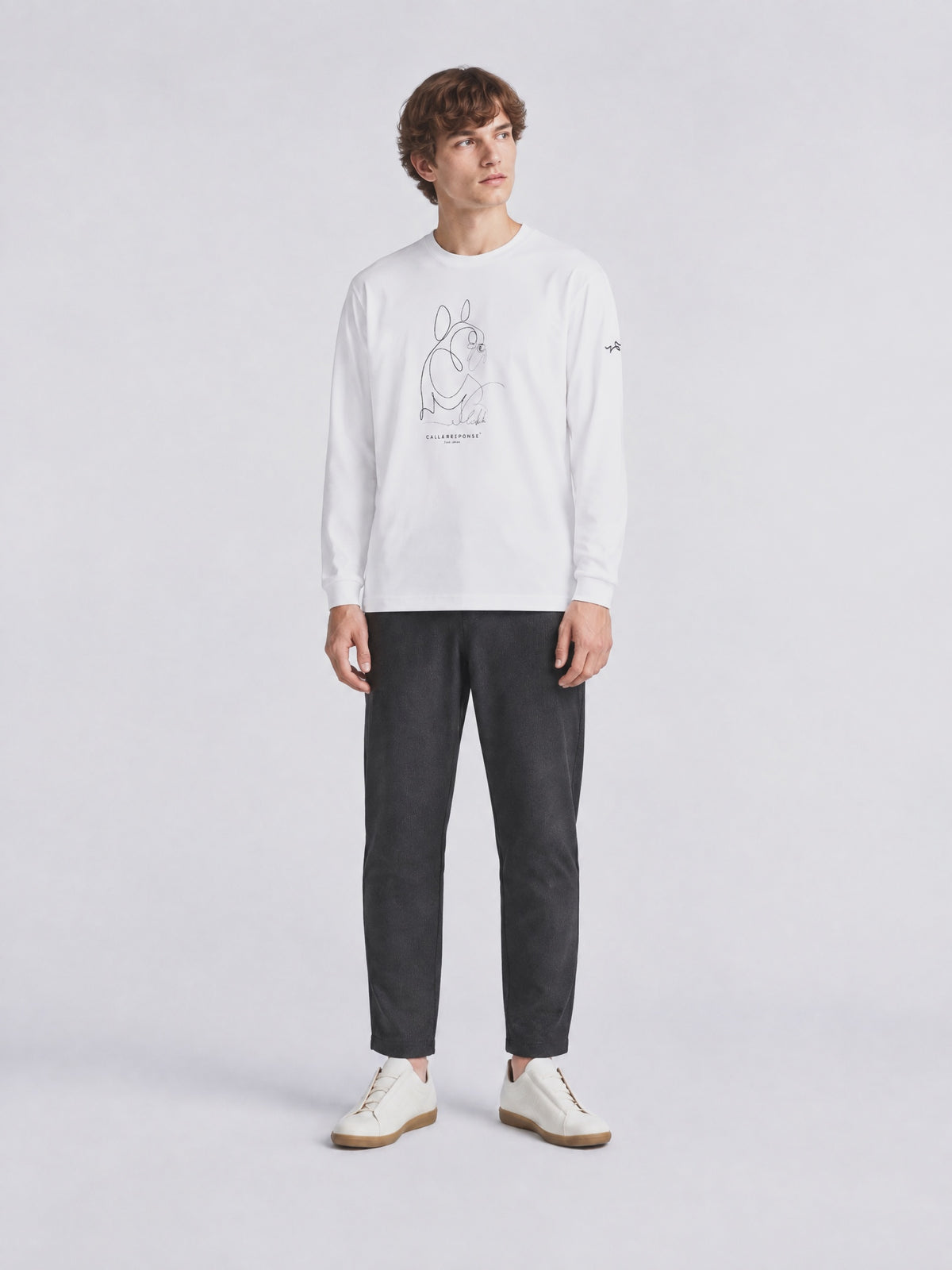 プリント長袖Tシャツ(フレンチブル)