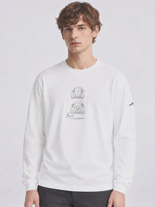 プリント長袖Tシャツ(クルマ)