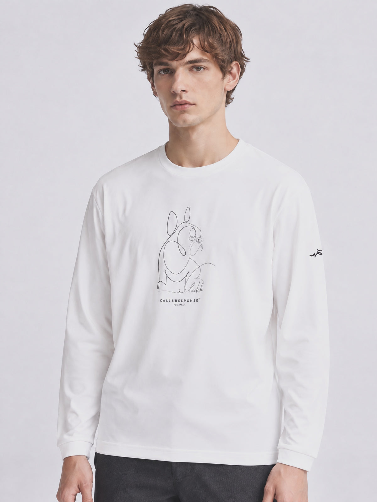 プリント長袖Tシャツ(フレンチブル)