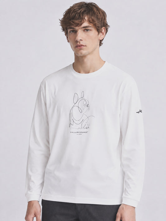 プリント長袖Tシャツ(フレンチブル)