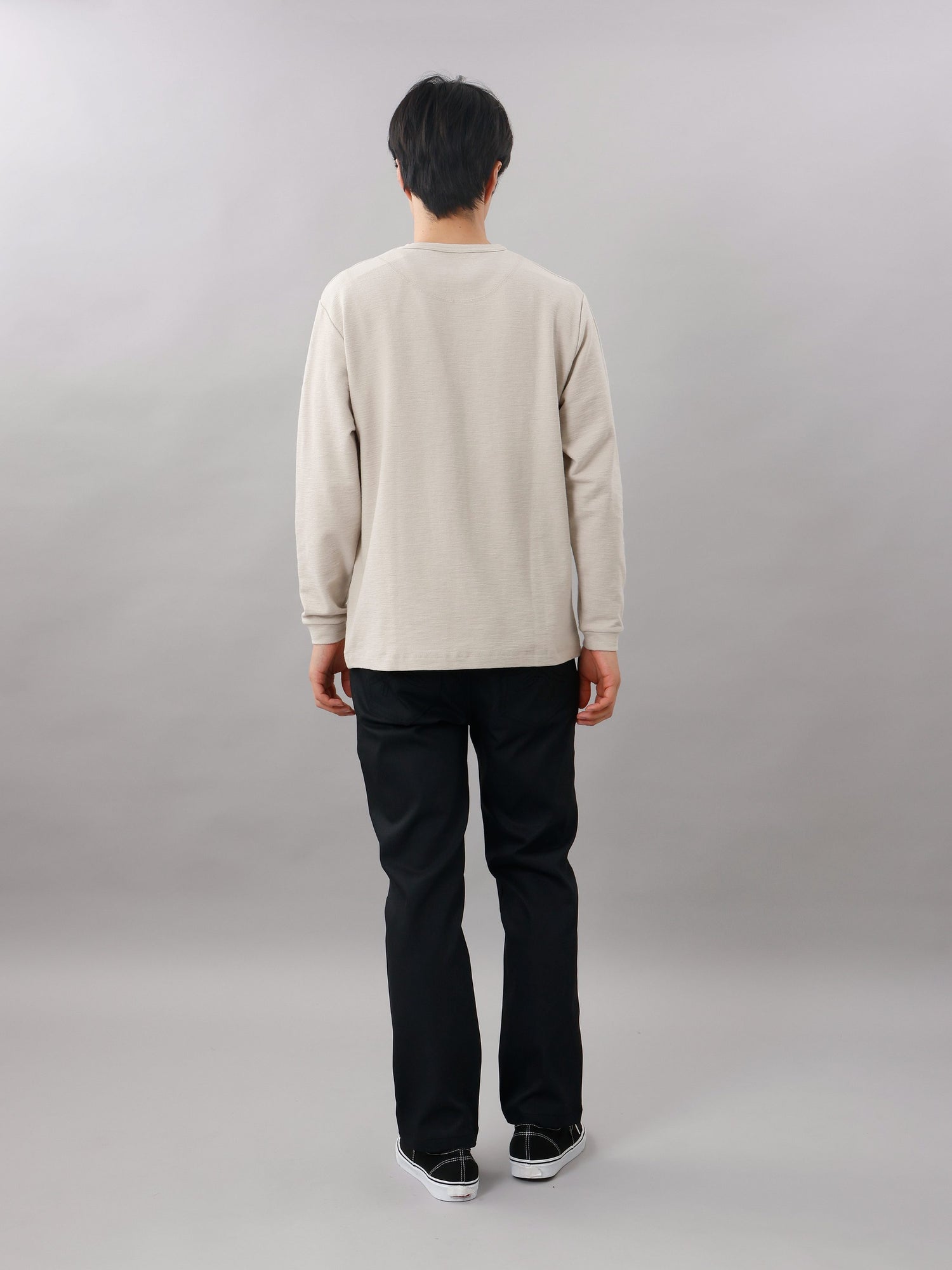 メランジクルー長袖Tシャツ