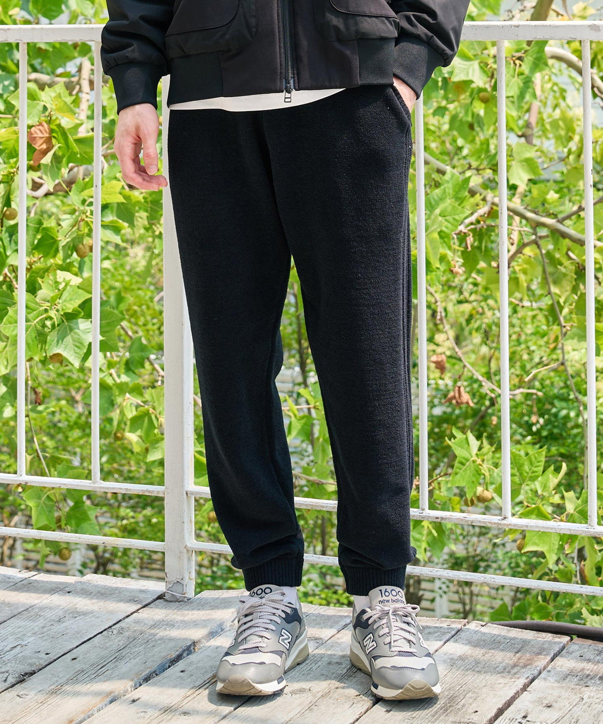 デザインロゴジャカードニットパンツ