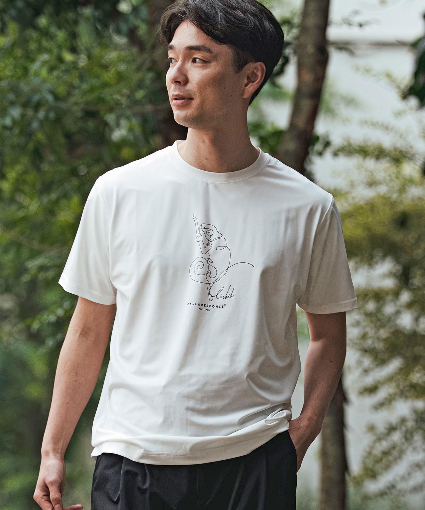 プリント半袖Tシャツ(アート/カメレオン)