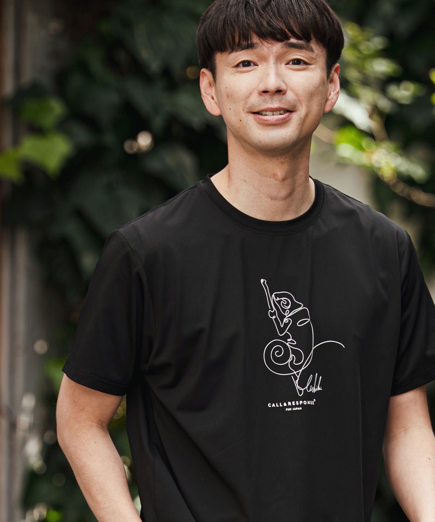 プリント半袖Tシャツ(アート/カメレオン)