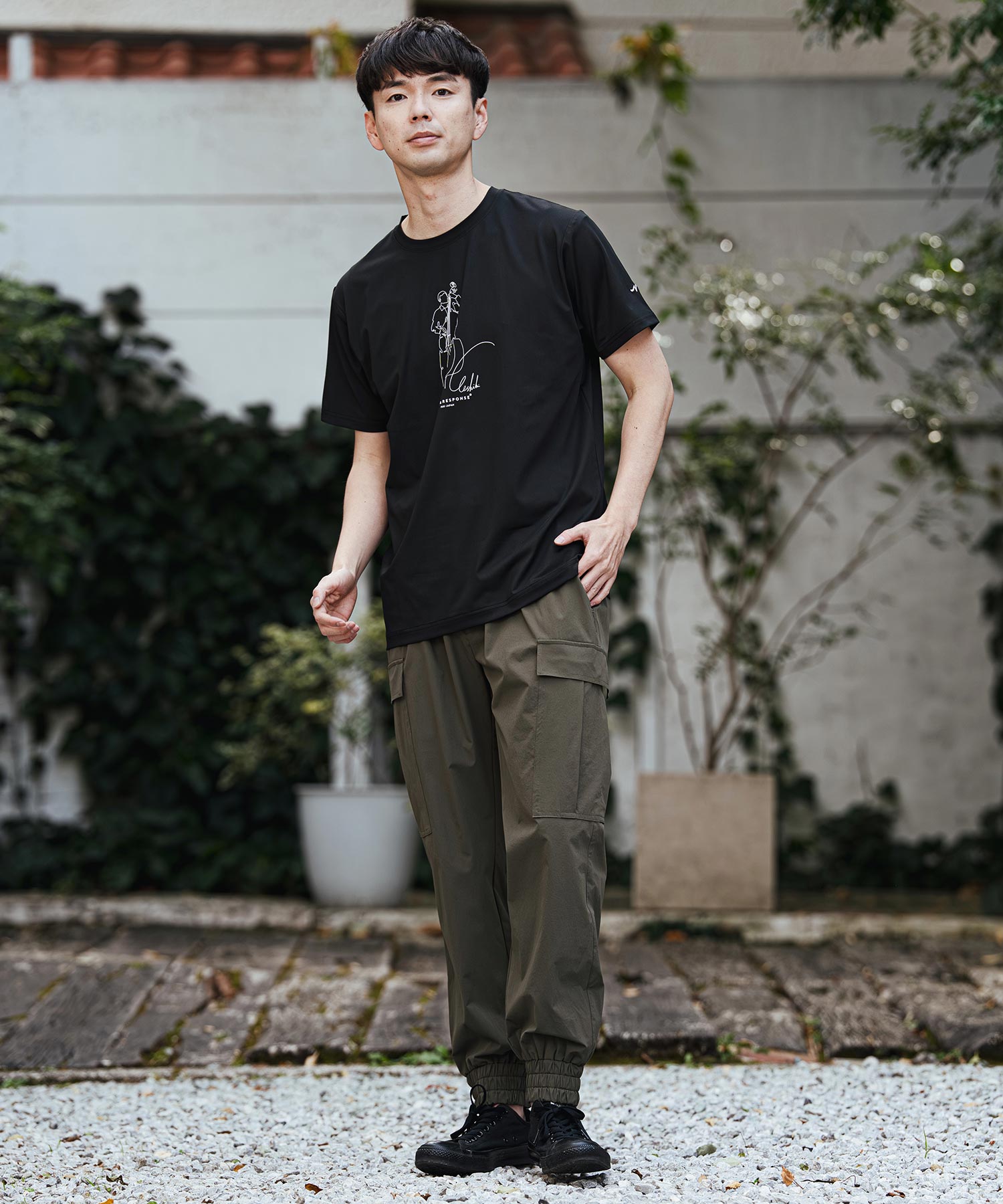 プリント半袖Tシャツ(アート/JAZZウッドベース)