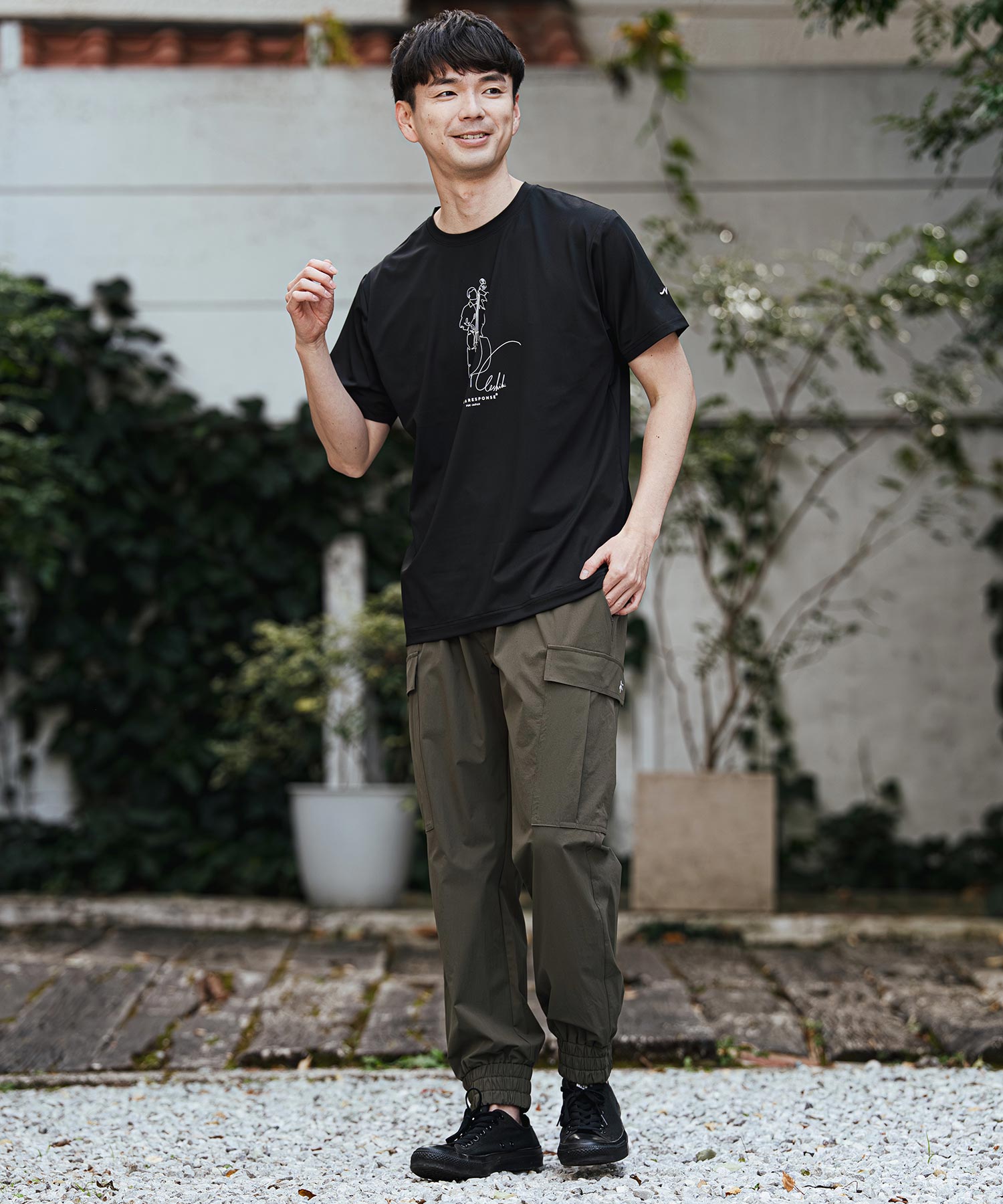 プリント半袖Tシャツ(アート/JAZZウッドベース)