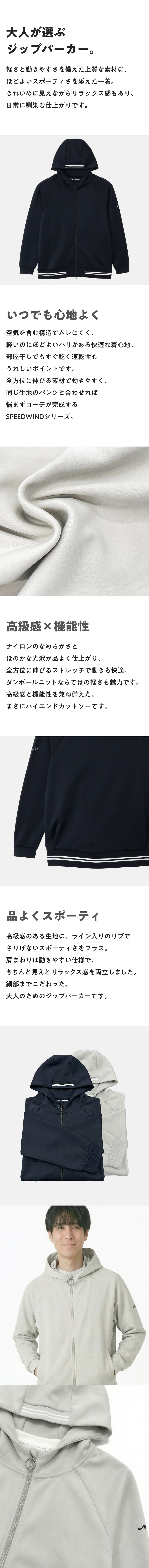 SPEED WIND/ラインZIPパーカー LP SP